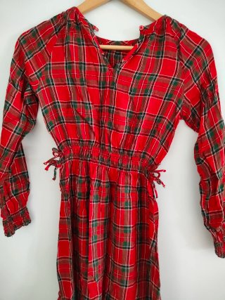 Vestido xadrez criança 8-9 anos