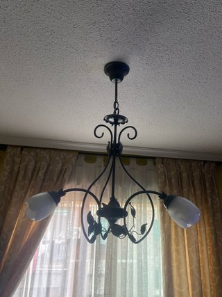 Lámparas de salón metal y cristal