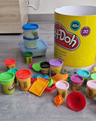 Lote Bloques Madera y Plastilina Play-Doh