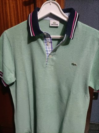 Polo Lacoste Verde Talla M