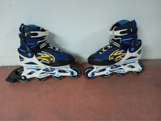Patines en línea azules y blancos Talla 35-38