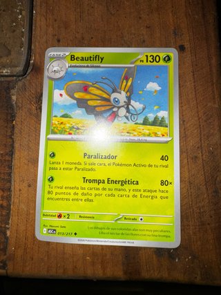 Carta Pokémon Beautifly PS 130