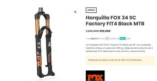 Horquilla FOX 34 SC Factory FIT4 120mm