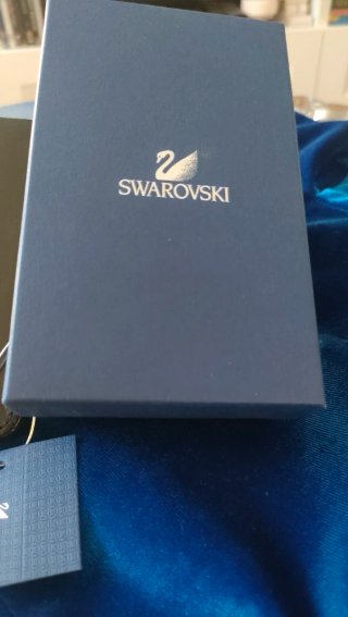 Porta telefono/carte Swarovski vera pelle