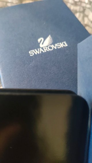 Porta telefono/carte Swarovski vera pelle