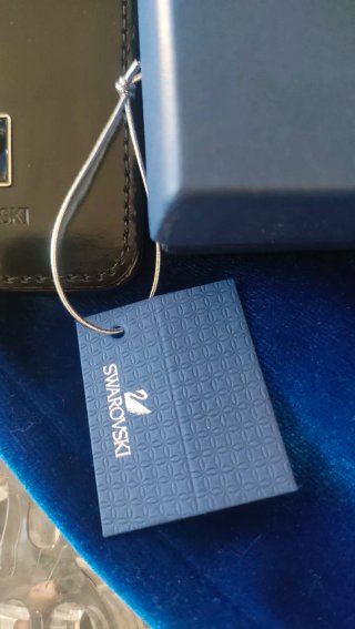 Porta telefono/carte Swarovski vera pelle