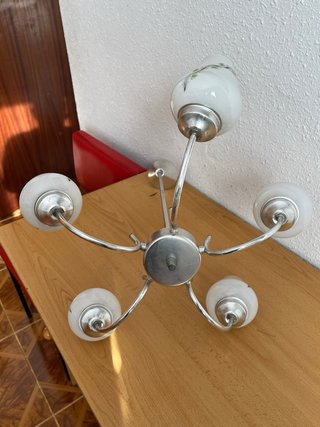 Lámpara de techo antigua 5 brazos