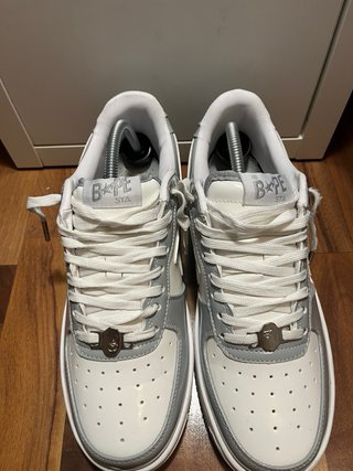 Bape Bapesta Grises Blancas Nuevas