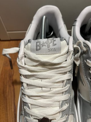 Bape Bapesta Grises Blancas Nuevas