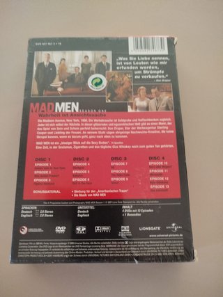 MAD MEN - Season One - DVD (Disc 1-4)