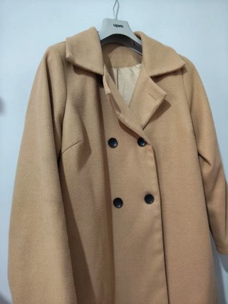 Cappotto doppio petto beige
