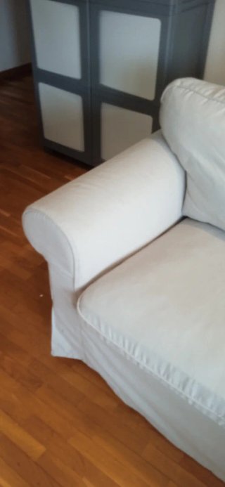 Sofá 2 plazas Ikea verde y gris tela