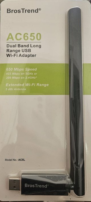 Adaptador WiFi USB BrosTrend AC650 Dual Band