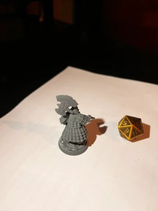 Miniatura Guerriero Nano D&D 40mm