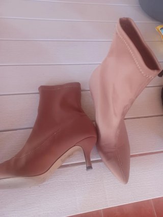 Botines tacón 5 cm marrones