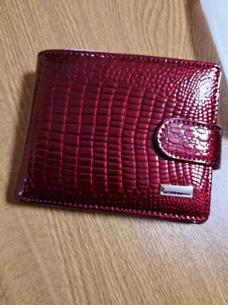 Cartera Billetera Piel Roja
