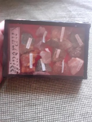 Colección Minerales: Vanadinite, Malaquita, Ágata,