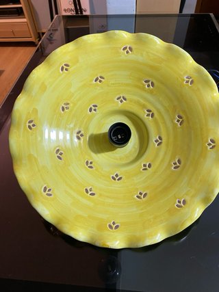 Lampadario in ceramica dipinto a mano