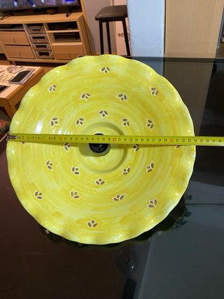 Lampadario in ceramica dipinto a mano