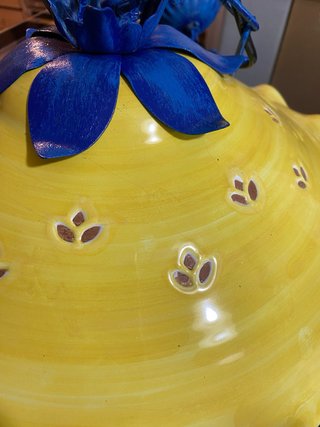 Lampadario in ceramica dipinto a mano