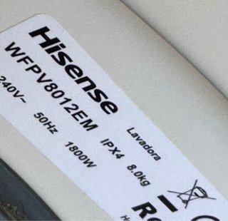 LAVADORA HISENSE DE CARGA FRONTAL 8 KILOS