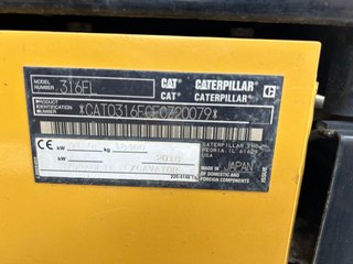 Excavadora Caterpillar 316F 2018