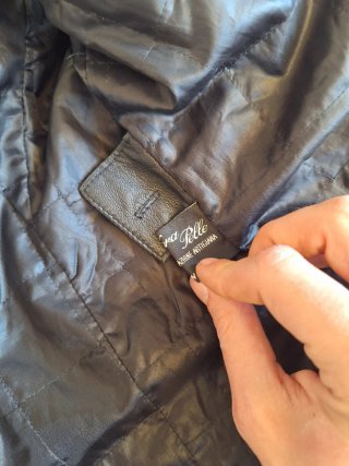 Giacca Pelle Vintage JOHN AND SON'S Nera