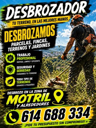 Se hacen trabajos de desbrozadora