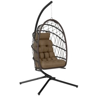 Silla Huevo Colgante con Soporte Plegable