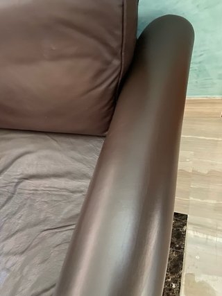 2 Sillones de Cuero Marrón Oscuro