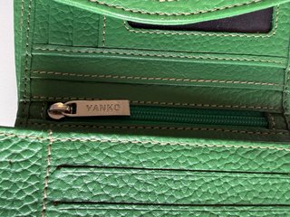 Cartera Yanko verde piel