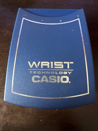 Caja Reloj Casio Azul y Dorado