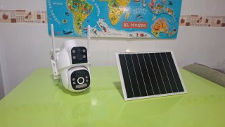 Ctronics Cámara Vigilancia Solar DOBLE LENTE.