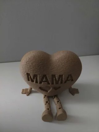 Cuore MAMA decorativo con gambe