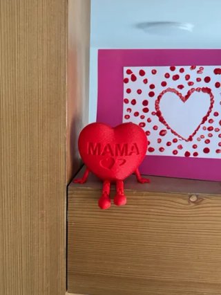 Cuore MAMA decorativo con gambe