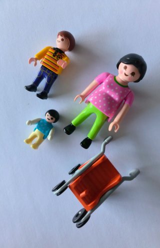 Playmobil Mamá con Niños y Carrito 4782