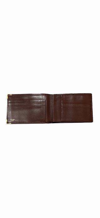 Portafoglio porta assegni da uomo Cartier marrone