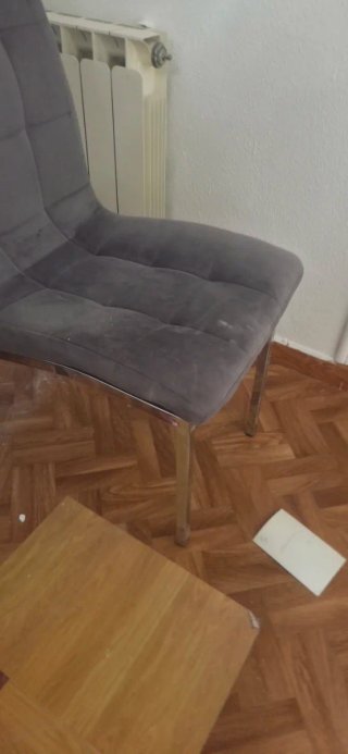 Mesa redonda cristal templado + 4 sillas