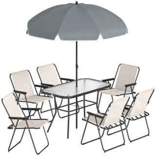 Conjunto Mesa y Sillas Jardín 8 Piezas