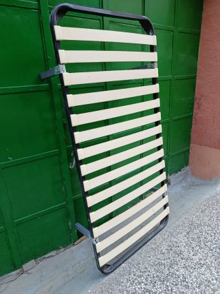 Somier de lamas metálico y madera