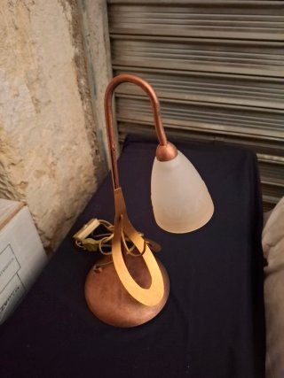 Lampada vintage anni 90 metallo e vetro