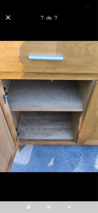 Mueble madera maciza 240x46x85