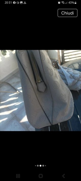 Borsa Guess Beige/Marrone Logo Monogram