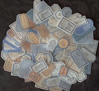 90 Autocolantes Vintage Caixa