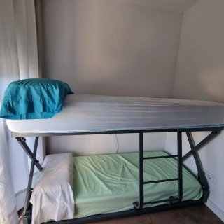 Cama litera convertible 80x190 + colchón nuevo