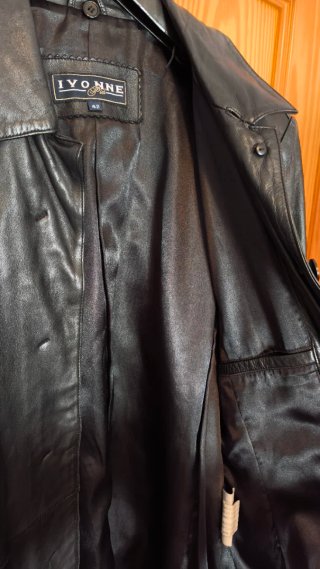 Abrigo de piel IVONNE mujer negro