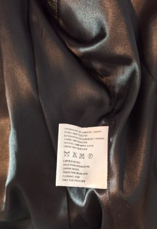 Abrigo de piel IVONNE mujer negro