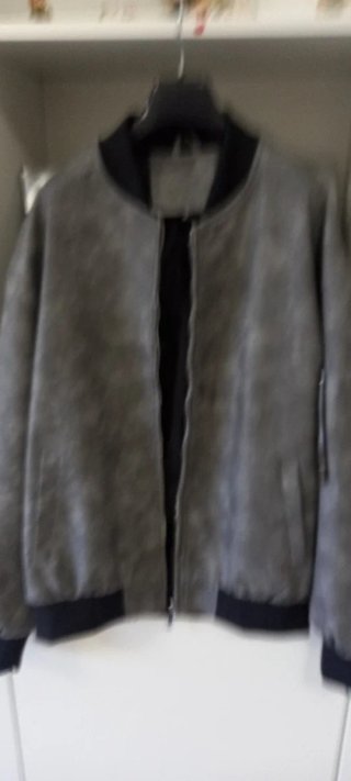 Giubbino Bomber Uomo XL Grigio Nero