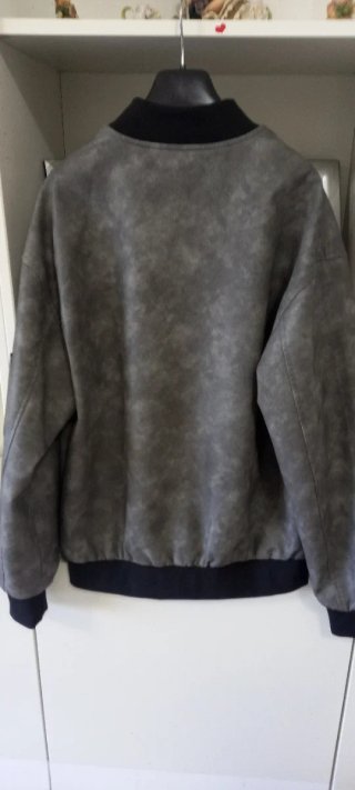 Giubbino Bomber Uomo XL Grigio Nero