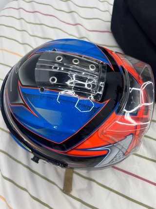 Casco Zamp Karting Azul y Naranja